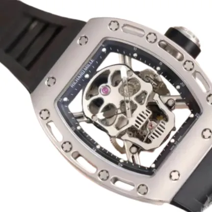 Richthtard Mithtlle RM 52-01 Tourbillon  Skull  Grey Exclusive Clone Edition