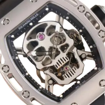 Richthtard Mithtlle RM 52-01 Tourbillon  Skull  Grey Exclusive Clone Edition