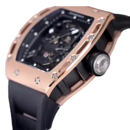 Richthtard Mithtlle RM 52-01 Tourbillon  Skull  Dial Rose Gold Detailed Replica