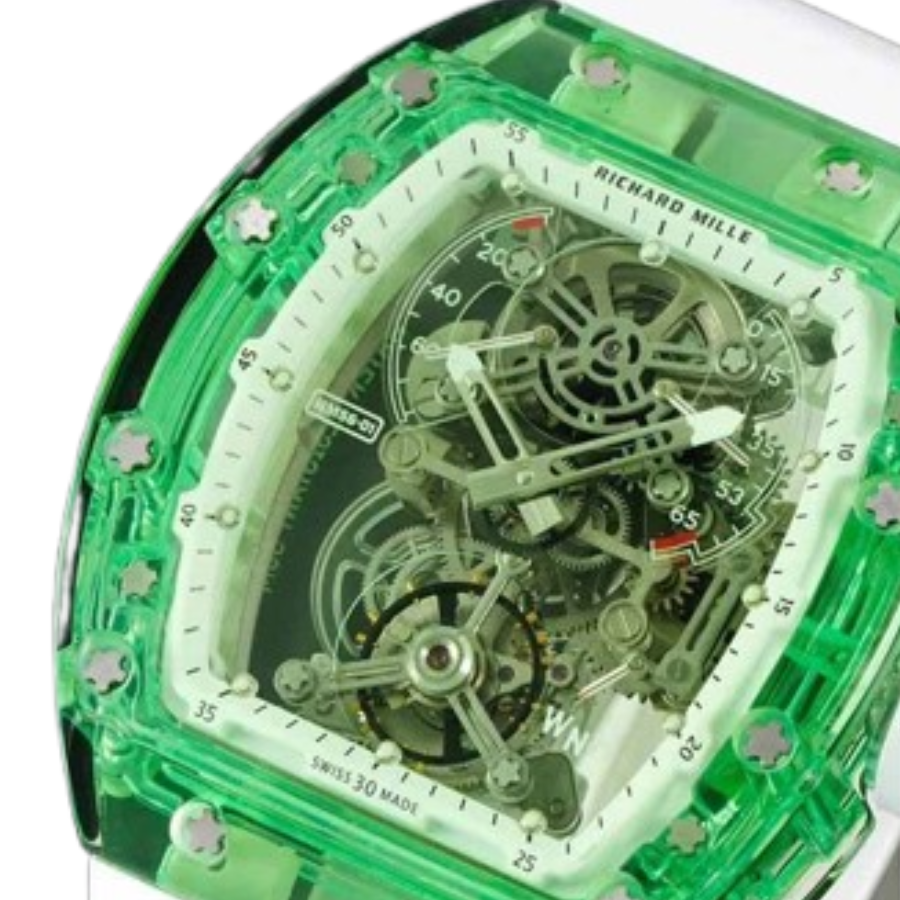 Richthtard Mithtlle RM 56-01 Tourbillon Green Transparent Superior Replica