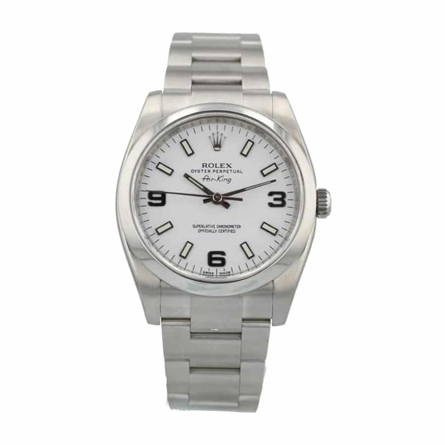 rolthtex Air-King Stainless Steel White Dial 114200 Elite Clone Edition