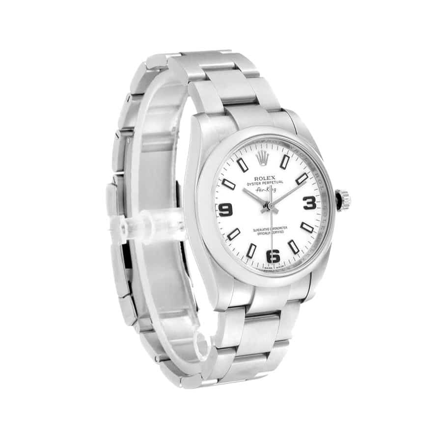 rolthtex Air-King Stainless Steel White Dial 114200 Elite Clone Edition