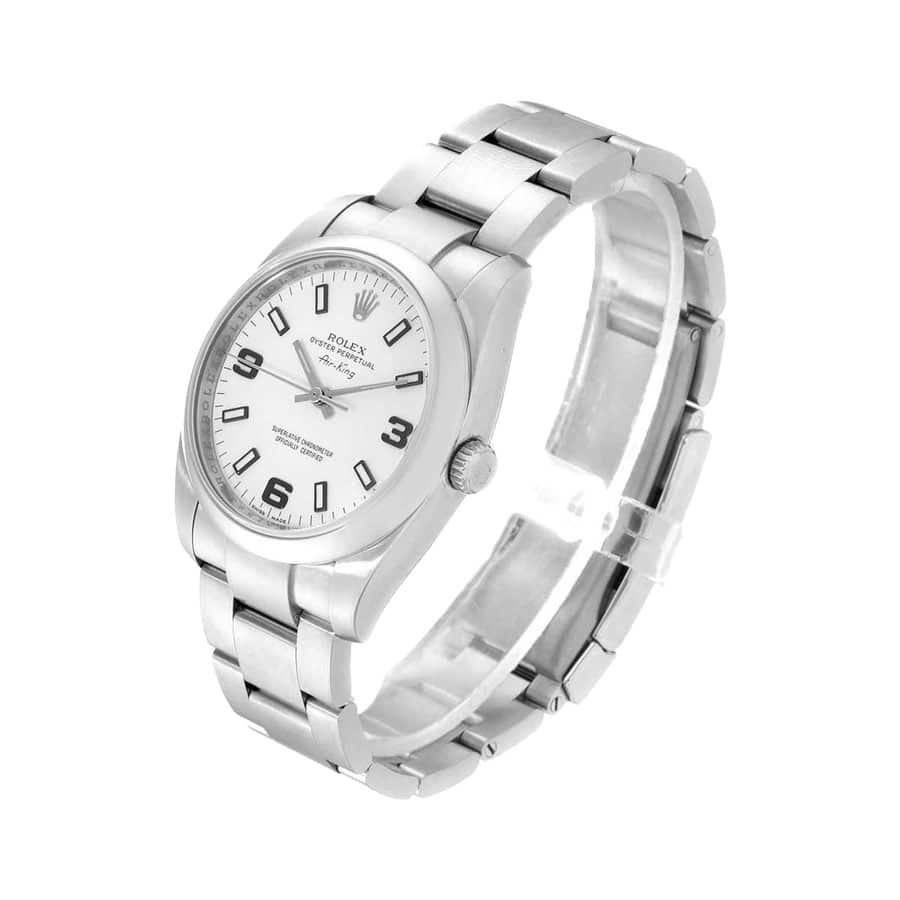 rolthtex Air-King Stainless Steel White Dial 114200 Elite Clone Edition