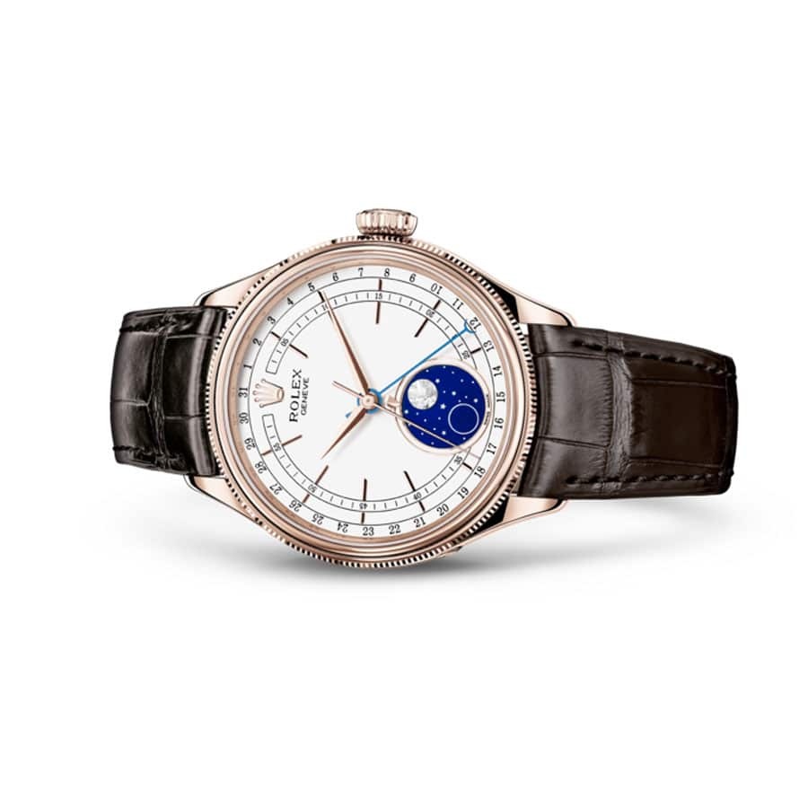 rolthtex Cellini Moonphase 50535  White Dial  Supreme Copy 1:1