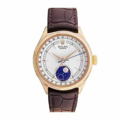 rolthtex Cellini Moonphase 50535  White Dial  Supreme Copy 1:1