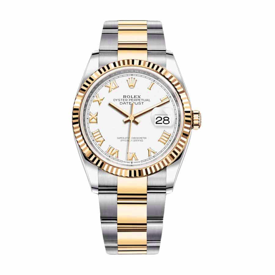 rolthtex Datejust 126300  White Roman Dial  Authentic Copy 1:1