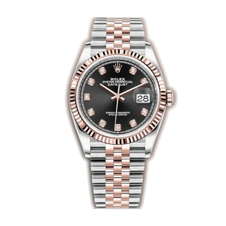 rolthtex Datejust 126231  Everose Motif Fluted  Detailed Replica
