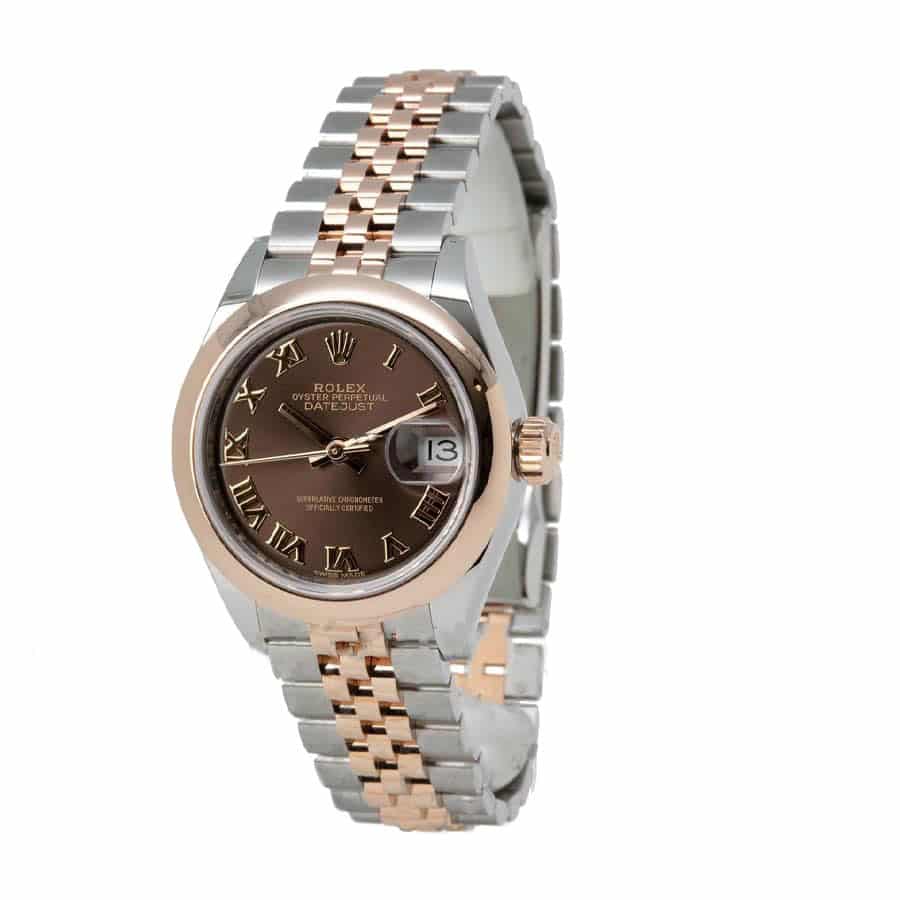 rolthtex Lady-Datejust 279161 Chocolate Roman Dial Mirror Clone Quality