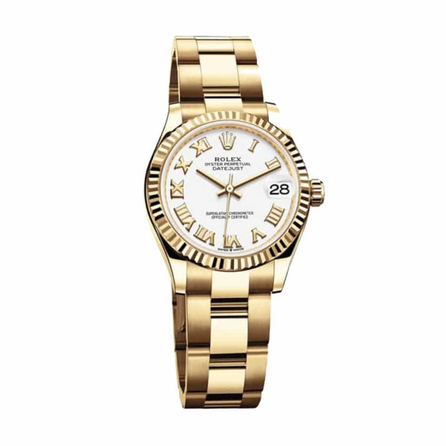 rolthtex Datejust 278278 Yellow Gold Fluted Bezel Top Replica 1:1