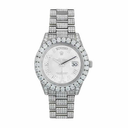 rolthtex Day-Date II Diamond-Set Timepiece 218239 True Clone 1:1