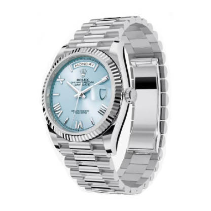 rolthtex Day-Date 228236  Ice Blue Grooved  Super Clone Quality