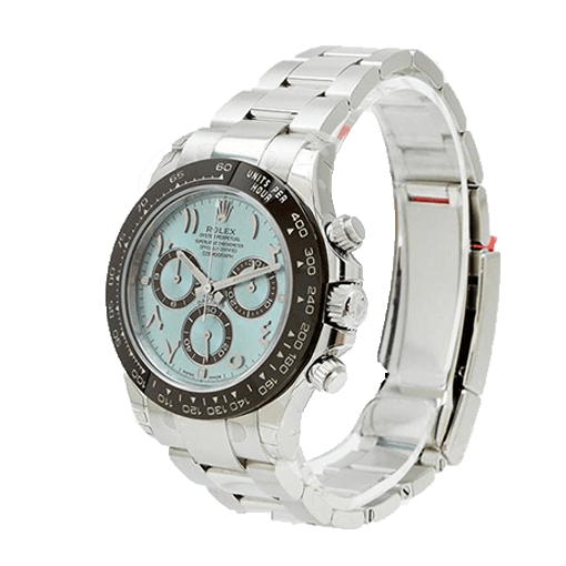 rolthtex Cosmograph Daytona 116506  Platinum Ice-Blue Arabic Dial  Mirror Replica 1:1
