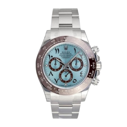 rolthtex Cosmograph Daytona 116506  Platinum Ice-Blue Arabic Dial  Mirror Replica 1:1