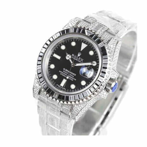 rolthtex Submariner 116610LN-97200  Iced Out  Precision Clone