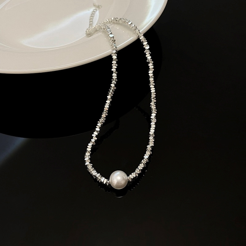 s925 Sterling Silver Japan top Akoya Pearl Necklace"one pearl"