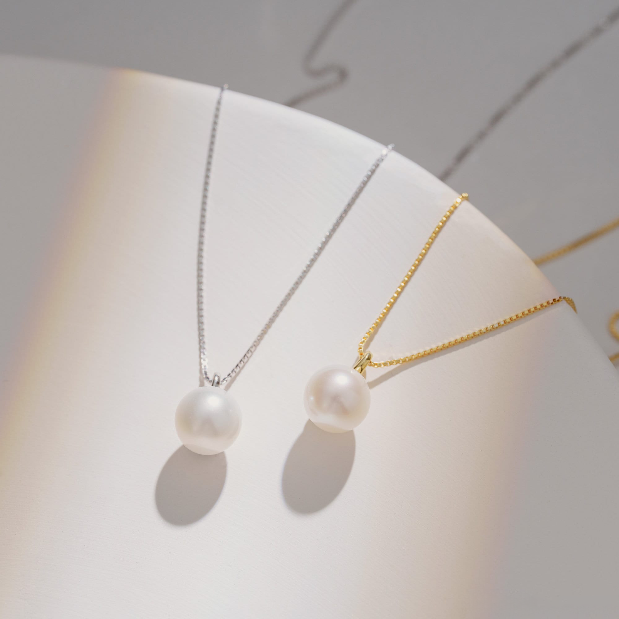 Japan AAAA Akoya 925 Sterling Silver Minimalist Pearl Necklace