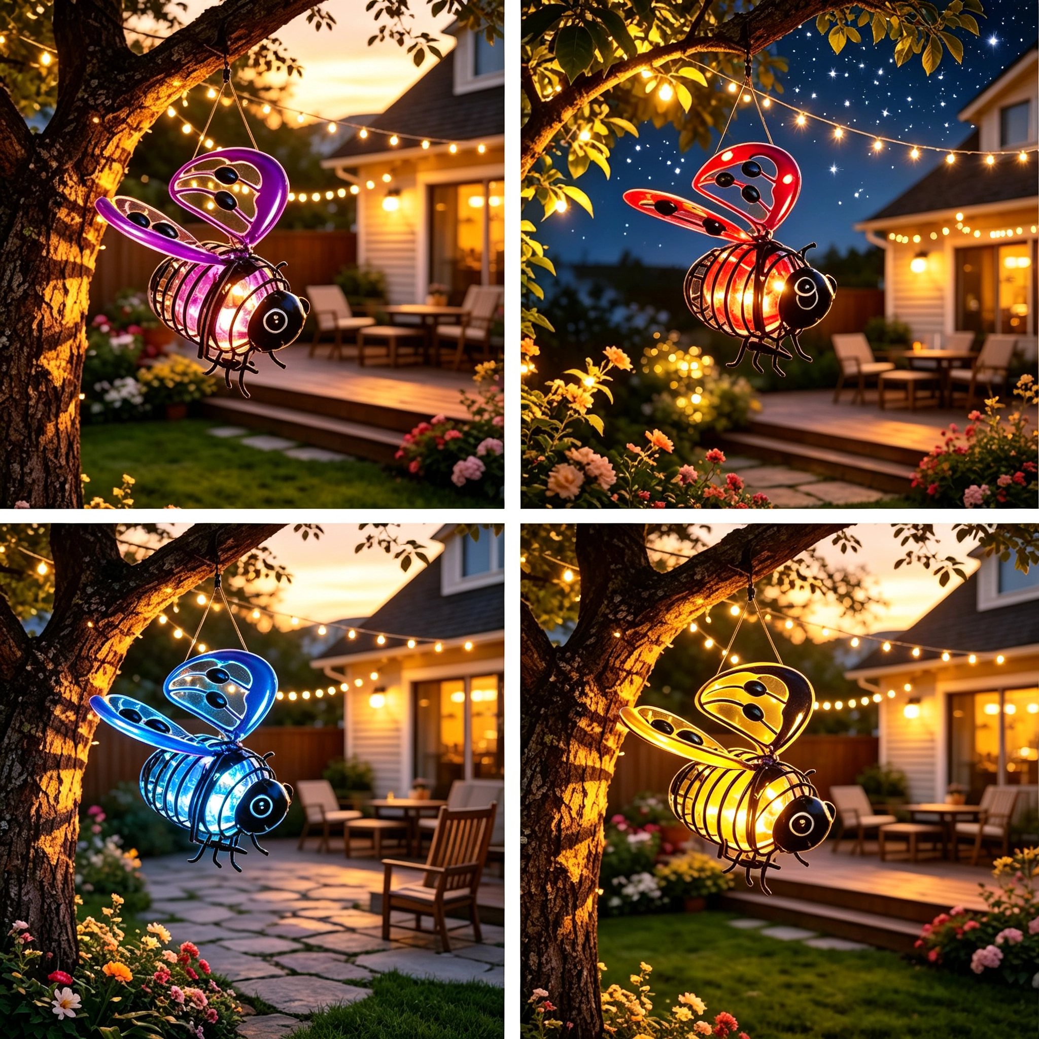 🐝Outdoor Hanging Solar Bee Light - Perfect Gift For Plant Lovers Moms Or Literally Anyone Who Smiles❤️