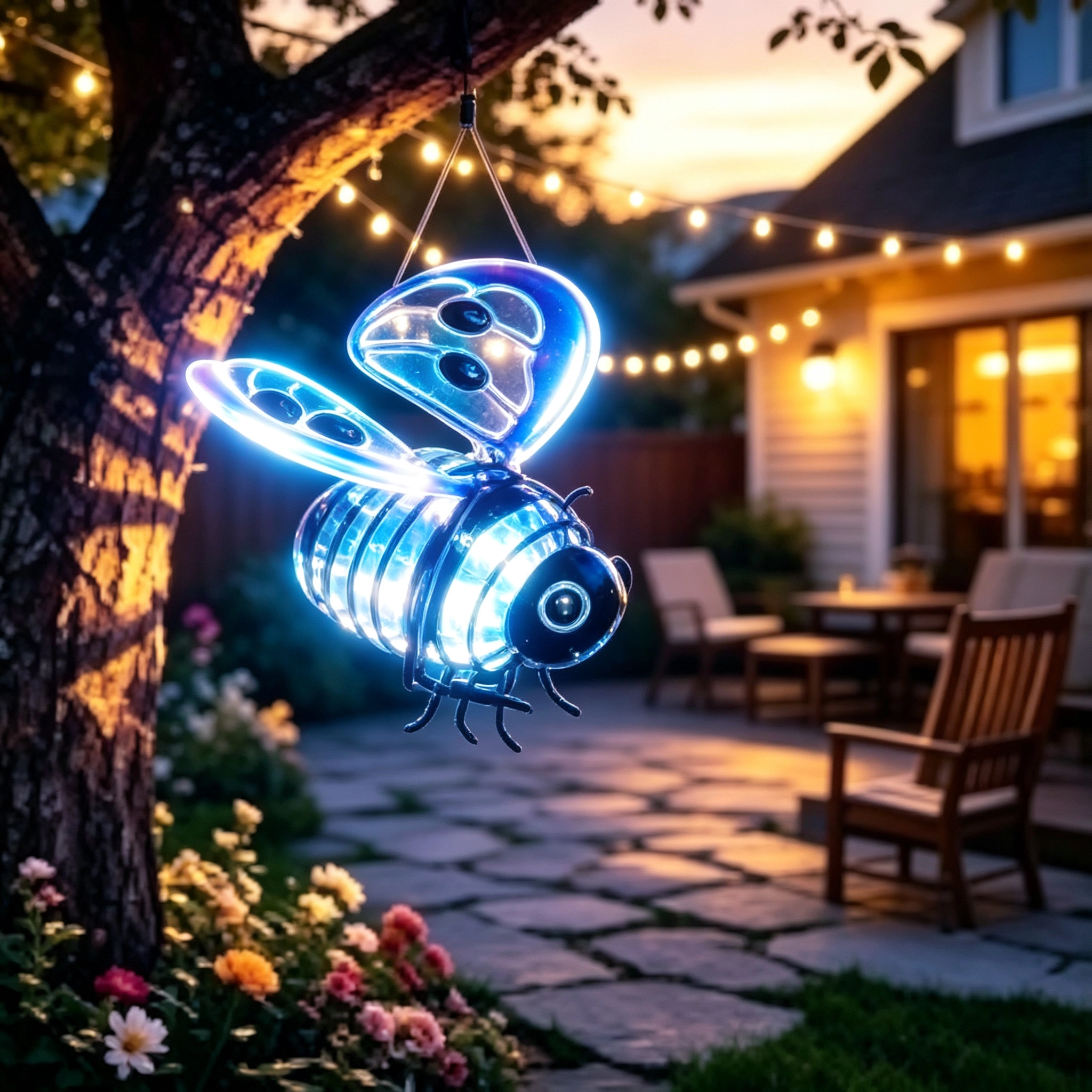 🐝Outdoor Hanging Solar Bee Light - Perfect Gift For Plant Lovers Moms Or Literally Anyone Who Smiles❤️