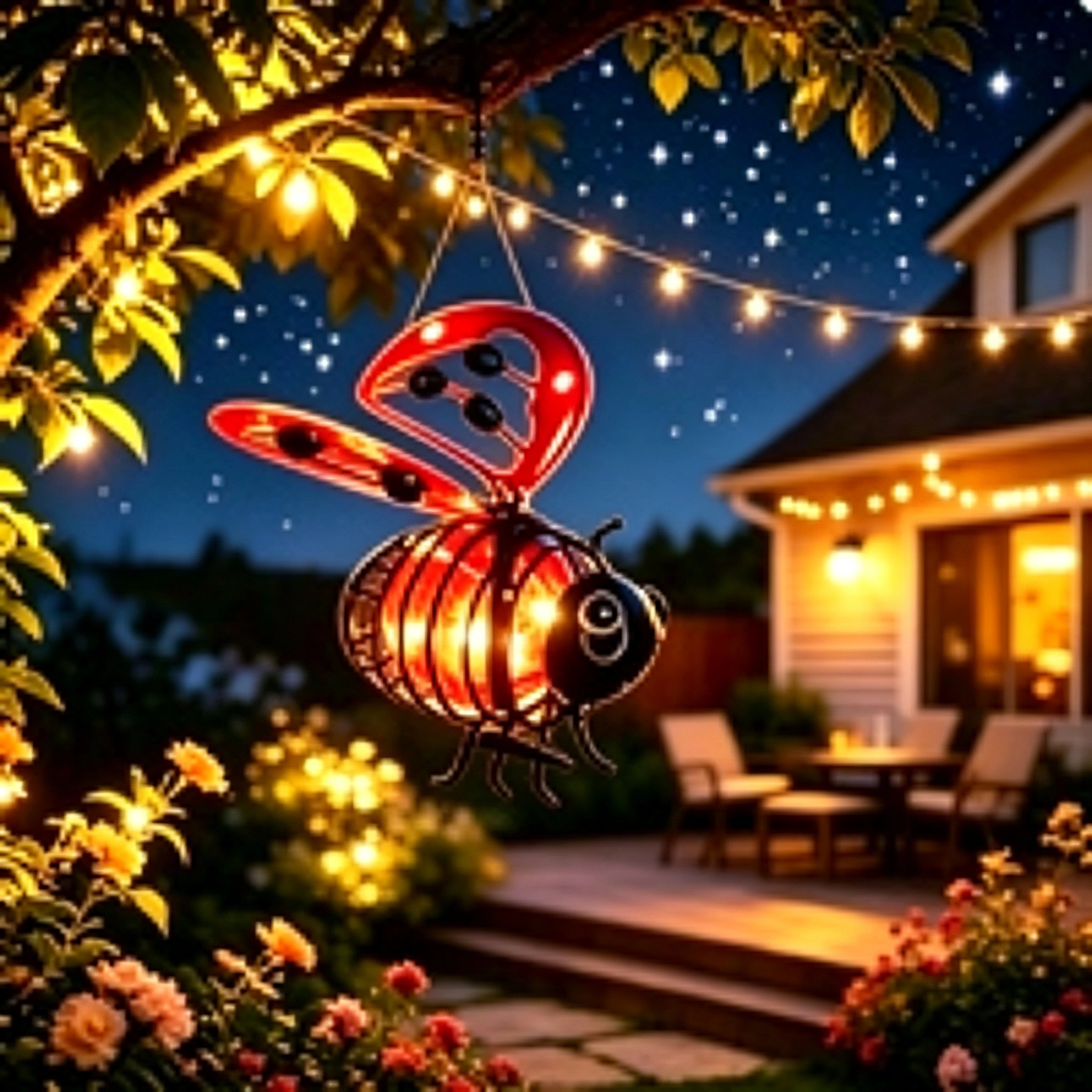 🔥LAST DAY 60% OFF🐝Outdoor Hanging Solar Bee Light 
