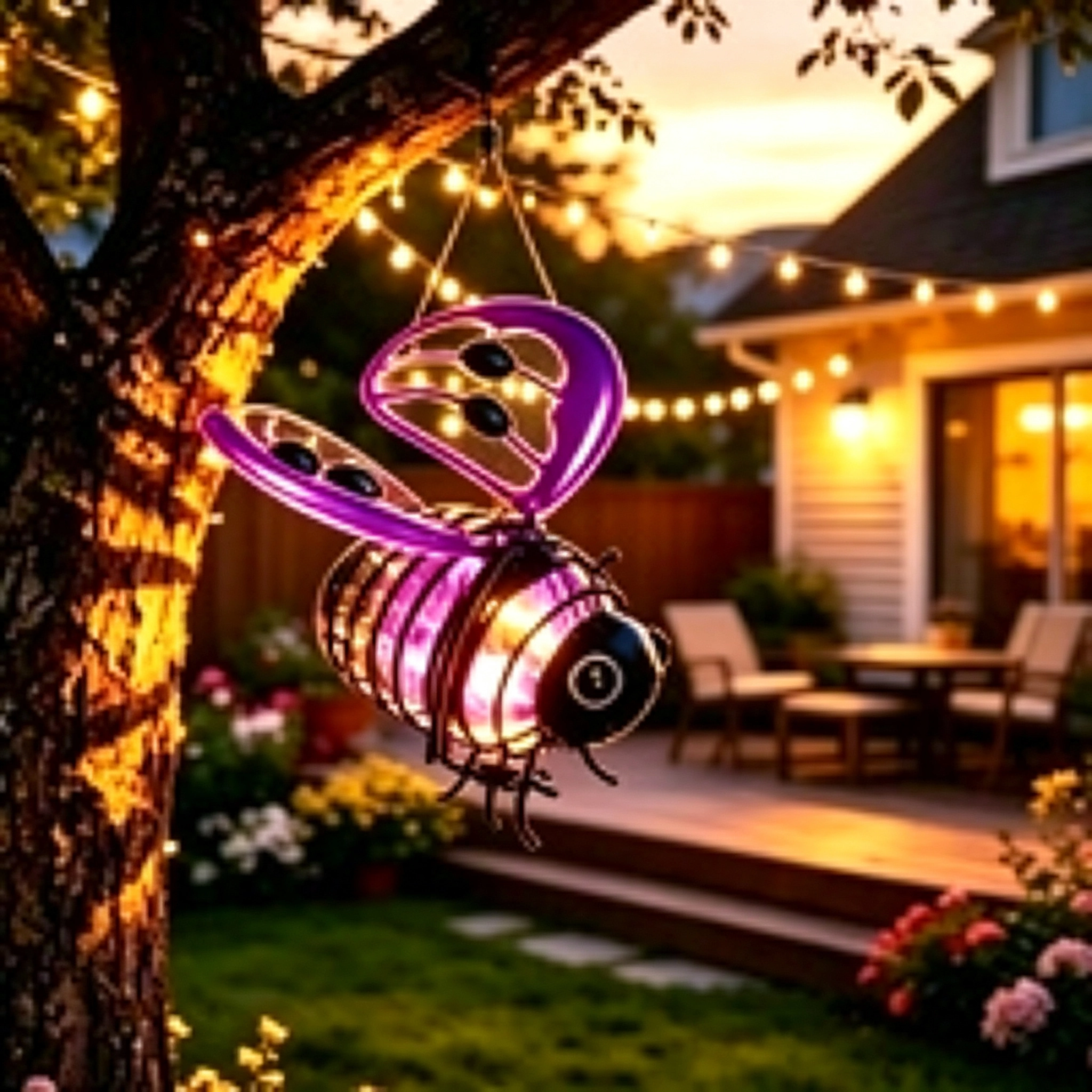 🔥LAST DAY 60% OFF🐝Outdoor Hanging Solar Bee Light 