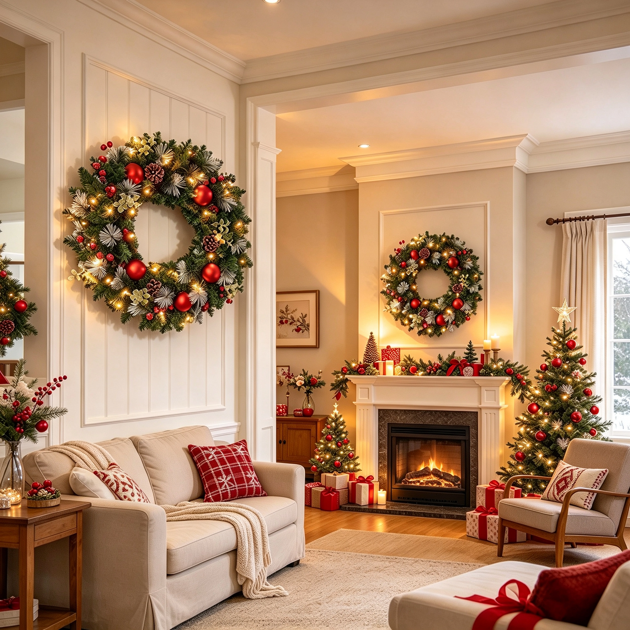 ✨Last Day 49% OFF✨Red Berry & Pinecone Christmas Wreath