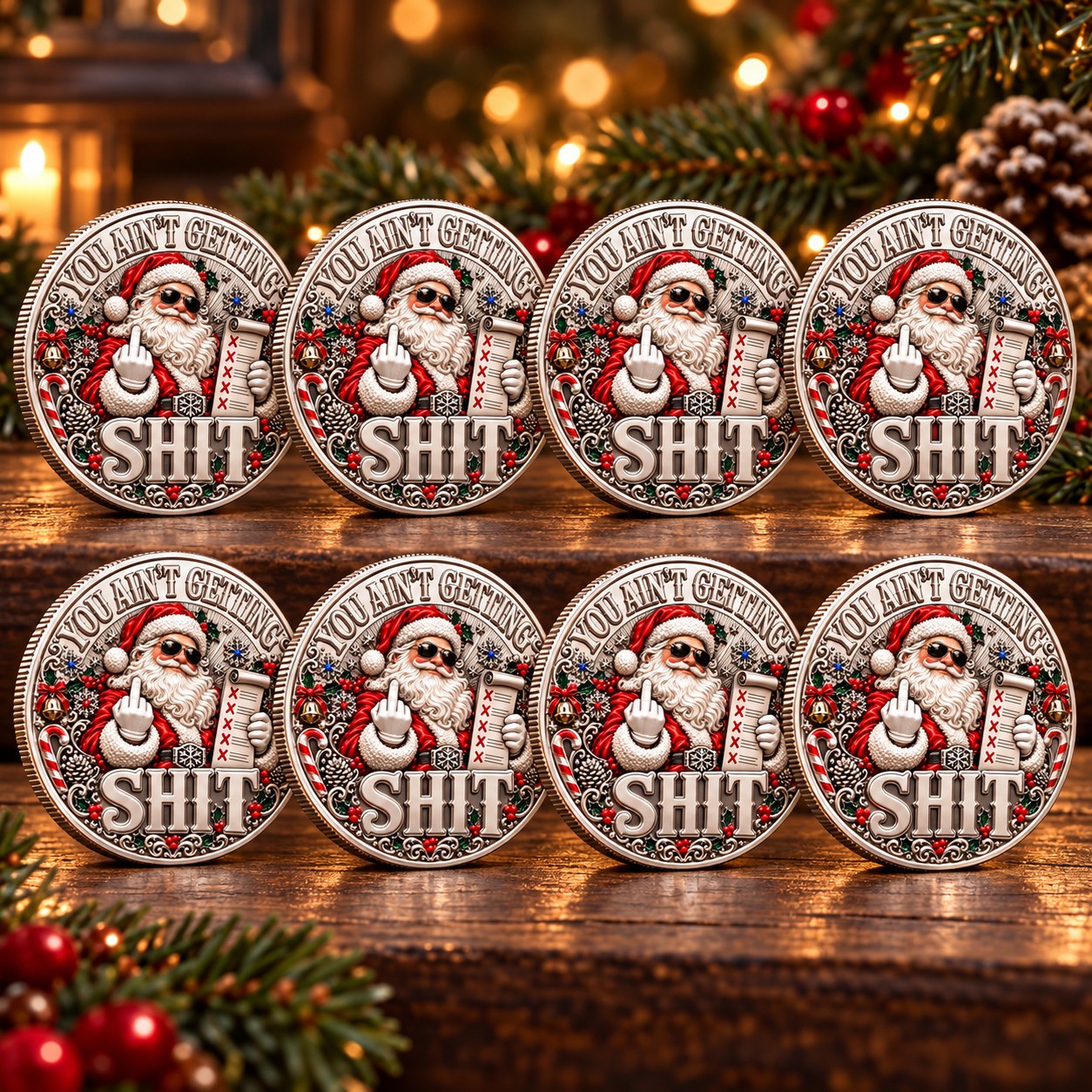Santa’s Last Gift Adult Humor Commemorative Coin