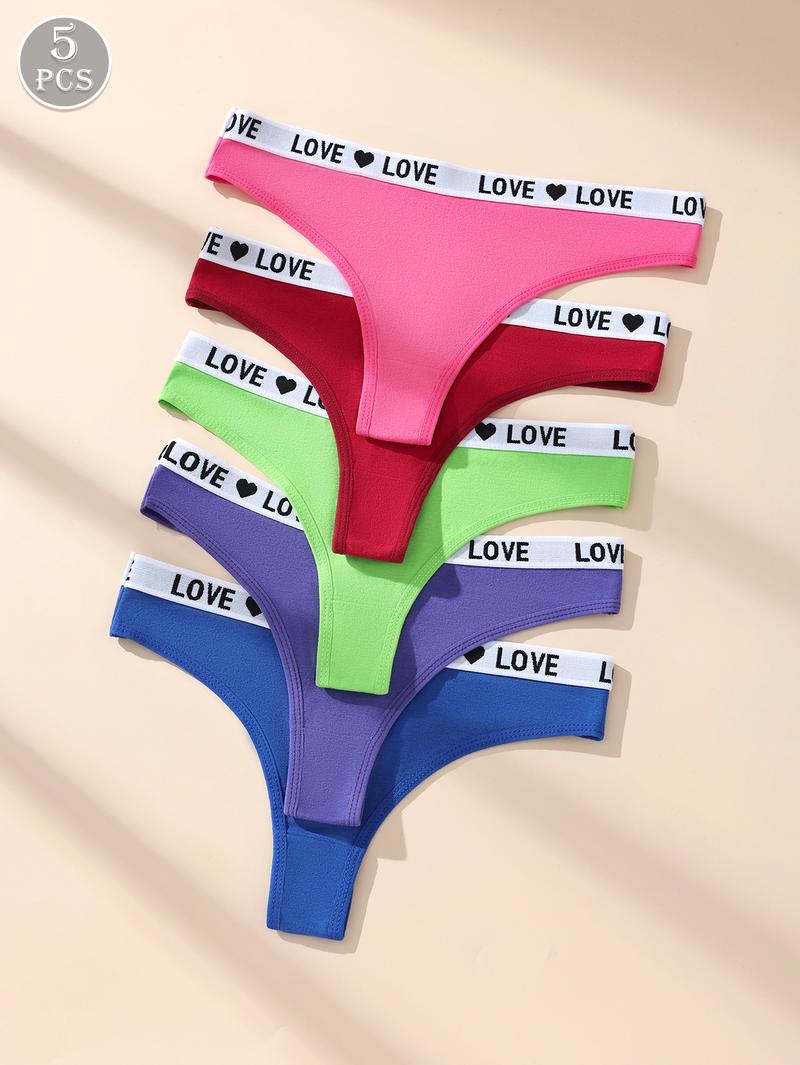 Hotcom Women's Low-Waist Thong Panties 7-Pack Cotton Spandex Love Heart Waistband Comfortable Breathable Invisible Underwear FallFreshness Outdoorfun - Fabric Hotcom Women's Low-Waist Thong Panties 7-Pack Cotton Spandex Love Heart Waistband Comfortable Breathable Invisible Underwear FallFreshness Outdoorfun - Fabric