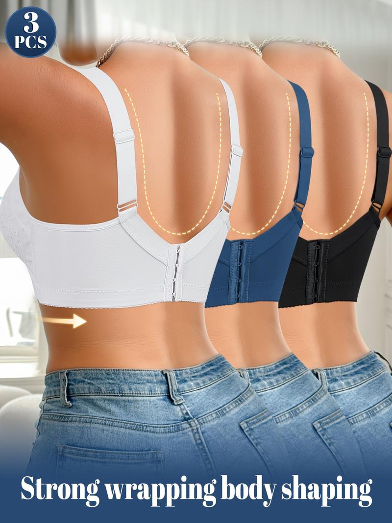 Ecomilky Women's Comfort Push Up Lace Bra with Removable Straps Ecomilky Women's Comfort Push Up Lace Bra with Removable Straps