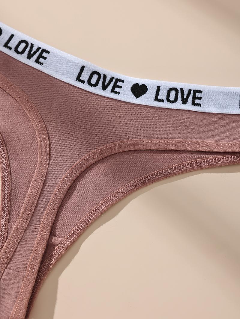 Hotcom Women's Low-Waist Thong Panties 7-Pack Cotton Spandex Love Heart Waistband Comfortable Breathable Invisible Underwear FallFreshness Outdoorfun - Fabric Hotcom Women's Low-Waist Thong Panties 7-Pack Cotton Spandex Love Heart Waistband Comfortable Breathable Invisible Underwear FallFreshness Outdoorfun - Fabric