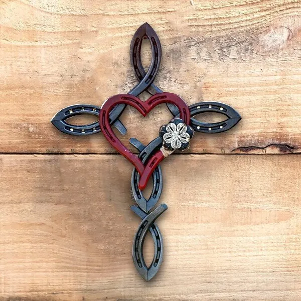 Blessed Horseshoe Cross with Heart - A Symbol of Faith, Protection, and Love That Endures (by 𝑱𝒐𝒓𝒅𝒂𝒏 𝑴𝒂𝒚𝒏𝒂𝒓𝒅)