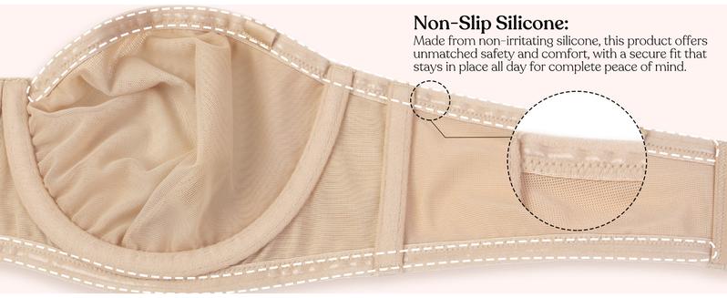 HSIA Bella Women's Convertible Strapless Minimizer Bandeau Bra Underwire Unlined for Large Bust