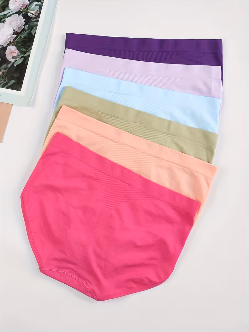 6 pack womens seamless pure   waist   briefs with   Product details 4