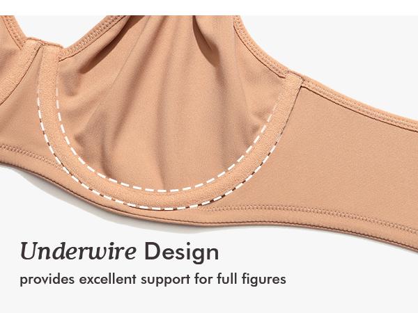 DELIMIRA Women's Inbarely Plus Full Coverage Bra No Padded Plus Size Underwire Unlined Seamless Bras SpringStatements