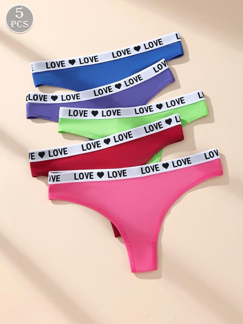Hotcom Women's Low-Waist Thong Panties 7-Pack Cotton Spandex Love Heart Waistband Comfortable Breathable Invisible Underwear FallFreshness Outdoorfun - Fabric Hotcom Women's Low-Waist Thong Panties 7-Pack Cotton Spandex Love Heart Waistband Comfortable Breathable Invisible Underwear FallFreshness Outdoorfun - Fabric
