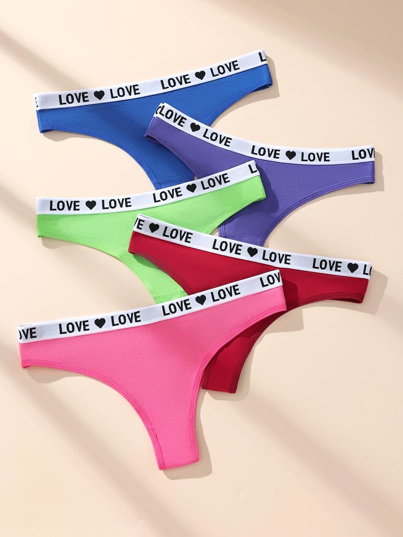 Hotcom Women's Low-Waist Thong Panties 7-Pack Cotton Spandex Love Heart Waistband Comfortable Breathable Invisible Underwear FallFreshness Outdoorfun - Fabric Hotcom Women's Low-Waist Thong Panties 7-Pack Cotton Spandex Love Heart Waistband Comfortable Breathable Invisible Underwear FallFreshness Outdoorfun - Fabric