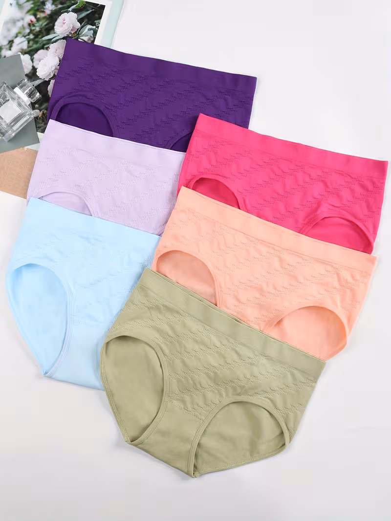 6 pack womens seamless pure   waist   briefs with   Product details 6