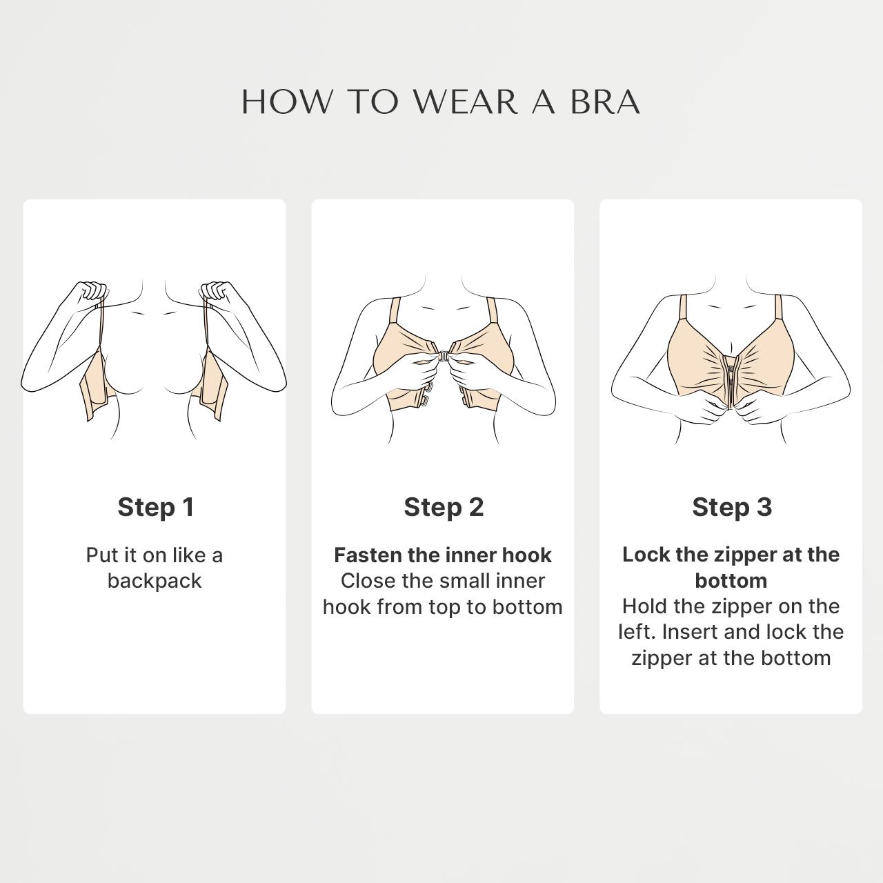SHAPELLX Front-Closure Seamless Push-Up Bra Top for Women Fit