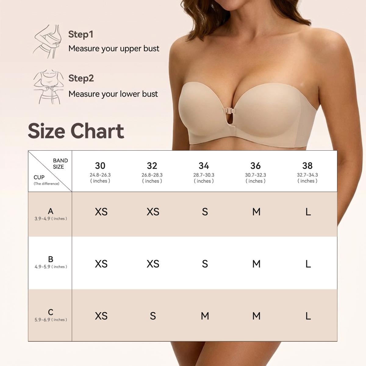 LUCKMEEY Womens Strapless Front Closure Bra Push Up Padded Add Cup Non Slip Wireless Supportive Seamless Comfortable Tube Jelly Bra A B C Cup LUCKMEEY Womens Strapless Front Closure Bra Push Up Padded Add Cup Non Slip Wireless Supportive Seamless Comfortable Tube Jelly Bra A B C Cup