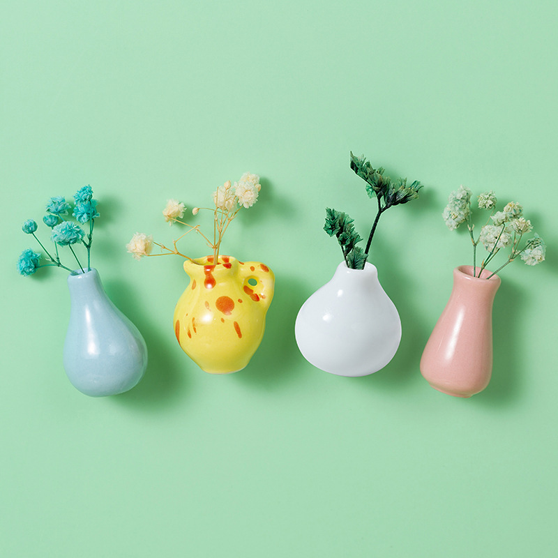 🌸🏺Handmade Mini Ceramic Vase – Refrigerator Magnet | Decorative Flower Vase for Home | 30% Off🌸