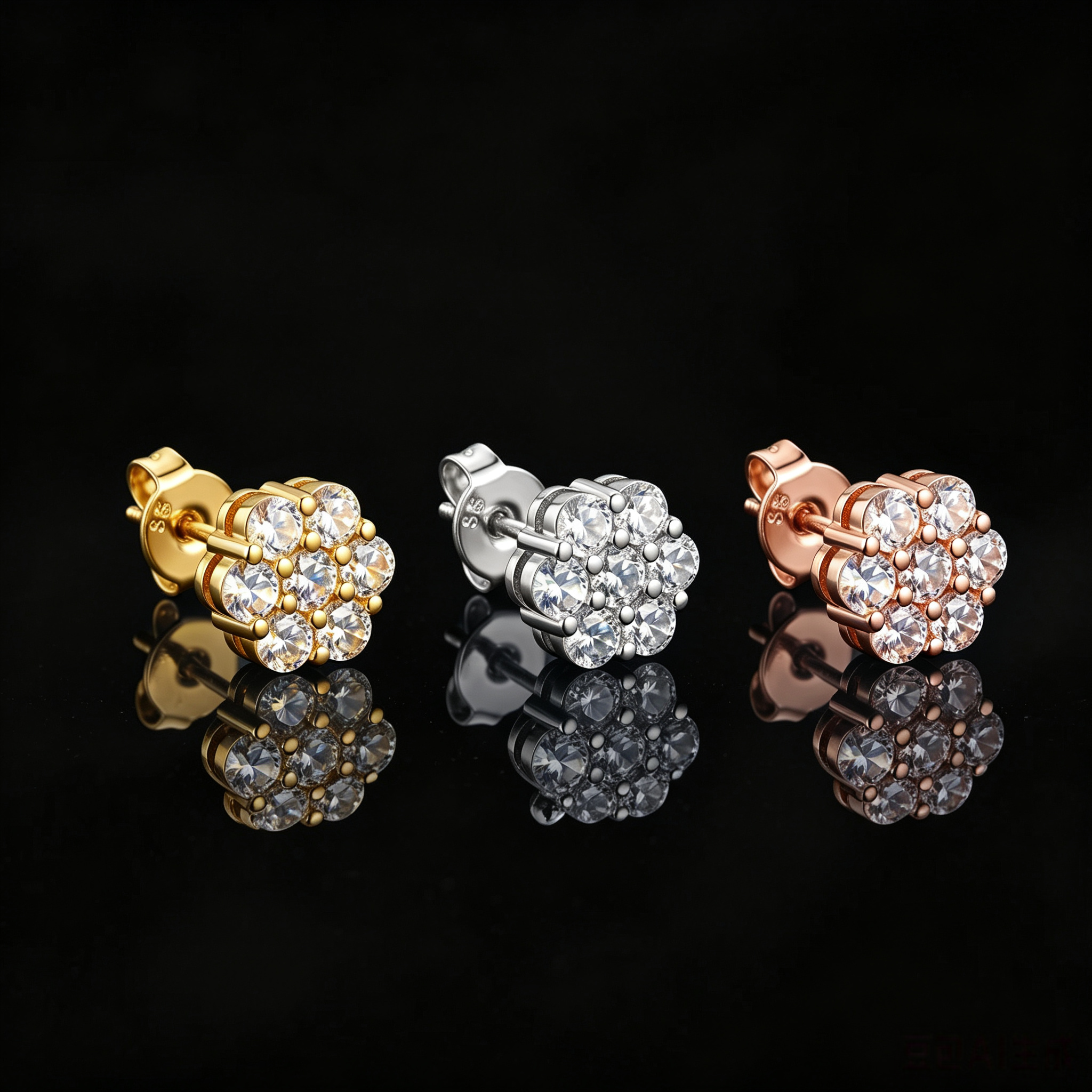 🎁Moissanite Cluster Flower Stud Earrings💎