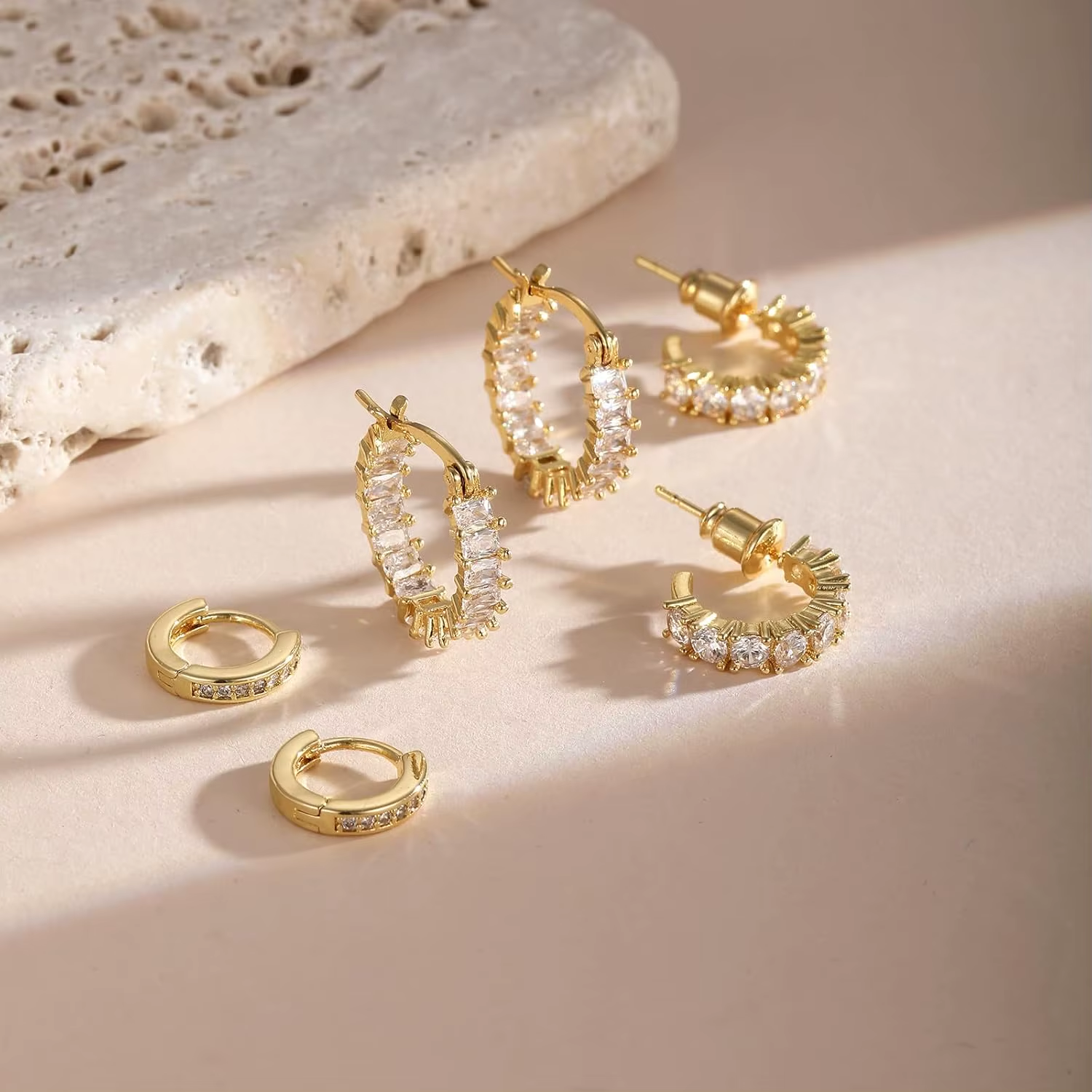 Dainty Mix & Match Earring Set – Everyday Hoop & Stud Earrings