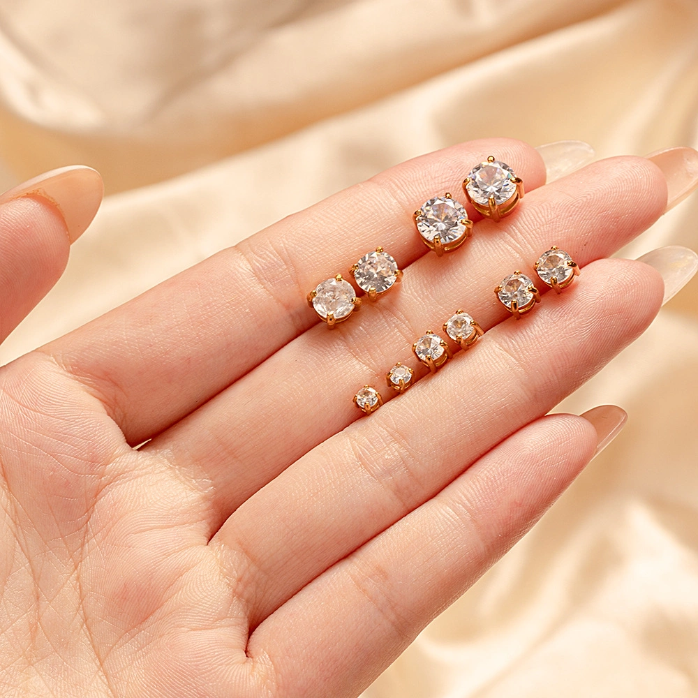 ✨ Classic Four-Prong Moissanite Stud Earrings | Timeless Sparkle for Every Occasion