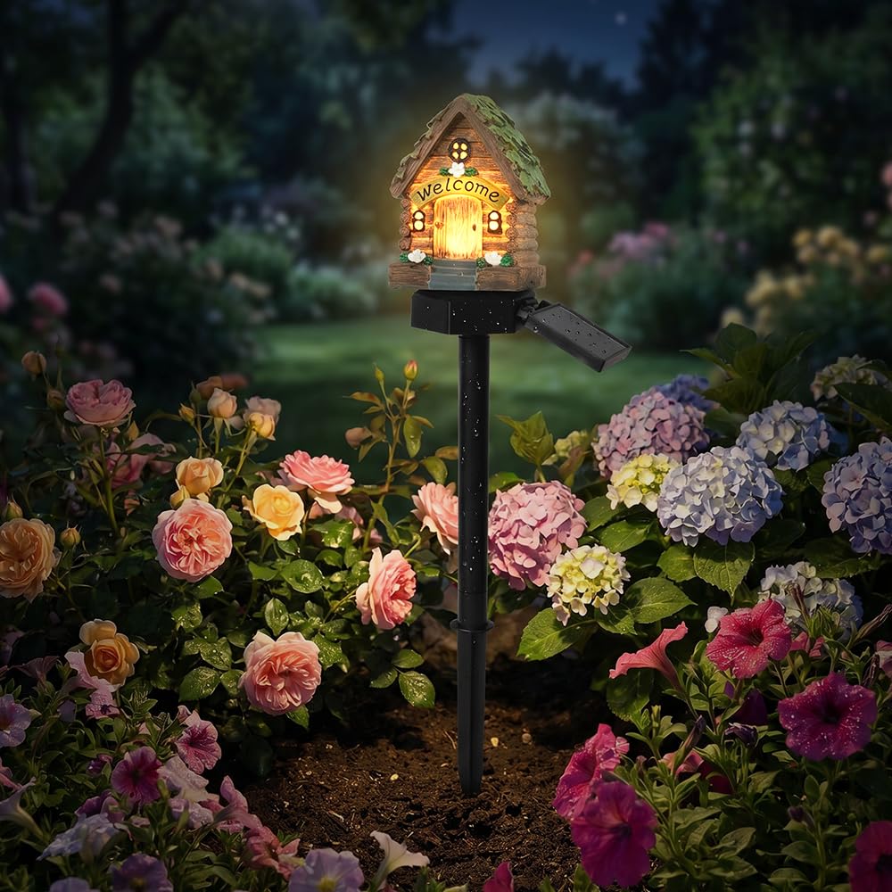 🔥Limited 60% OFF🔥-🍄✨ Turn Your Backyard Into An Enchanted Fairy Forest! Solar Mushroom Cottage Garden Light