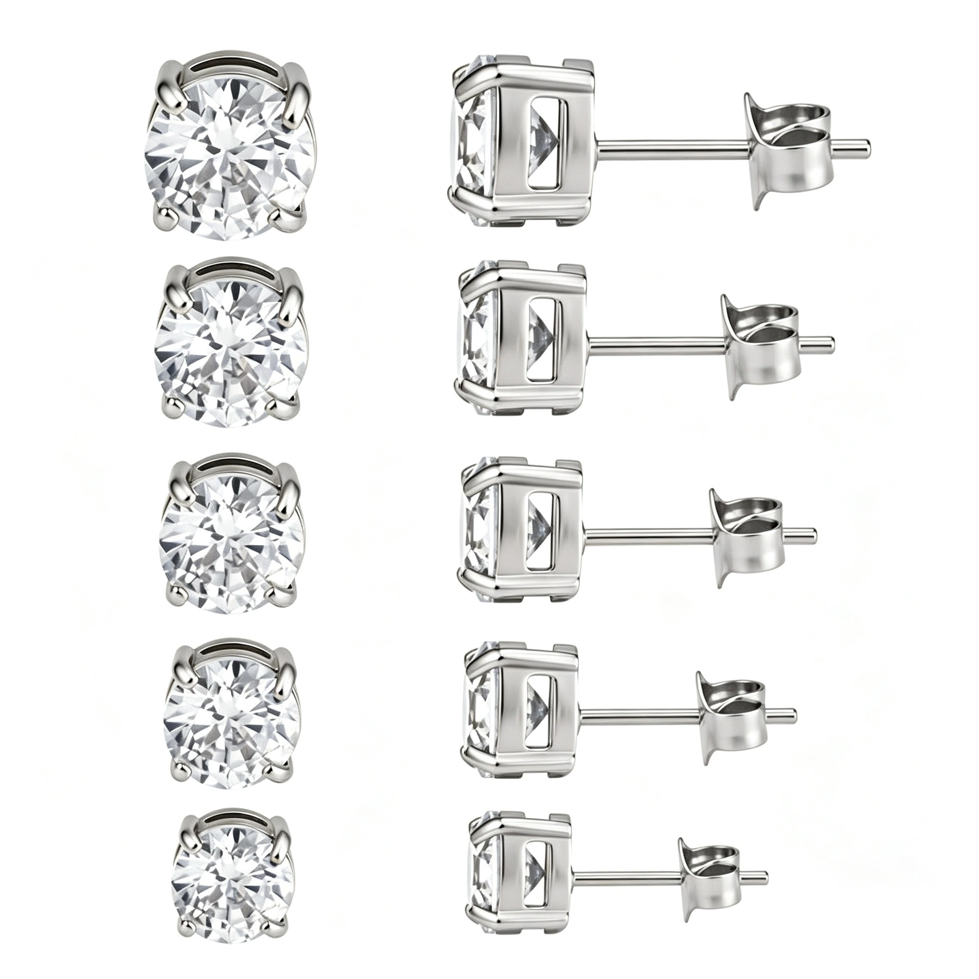✨ Classic Four-Prong Moissanite Stud Earrings | Timeless Sparkle for Every Occasion