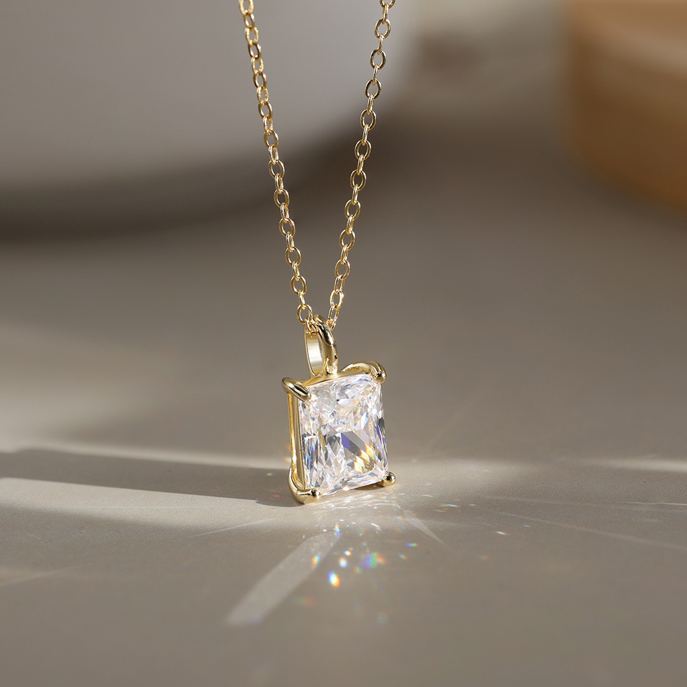 💎Luxury Solitaire Ideal Cut Moissanite Necklace✨