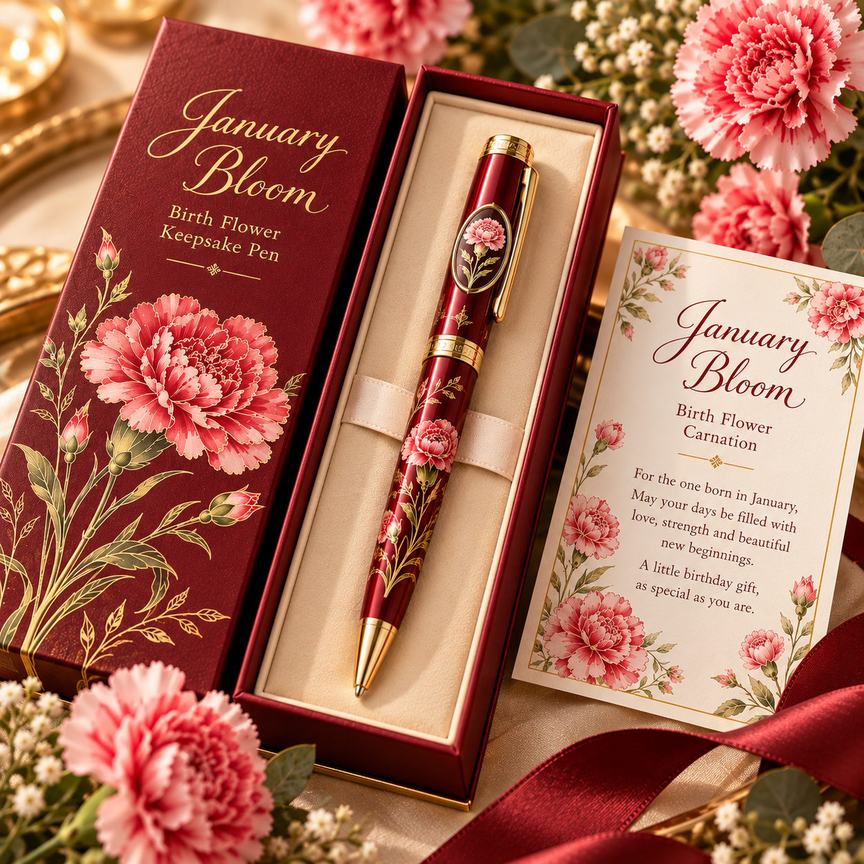 A Birthday in Bloom – Birth Flower Keepsake Pen Collection