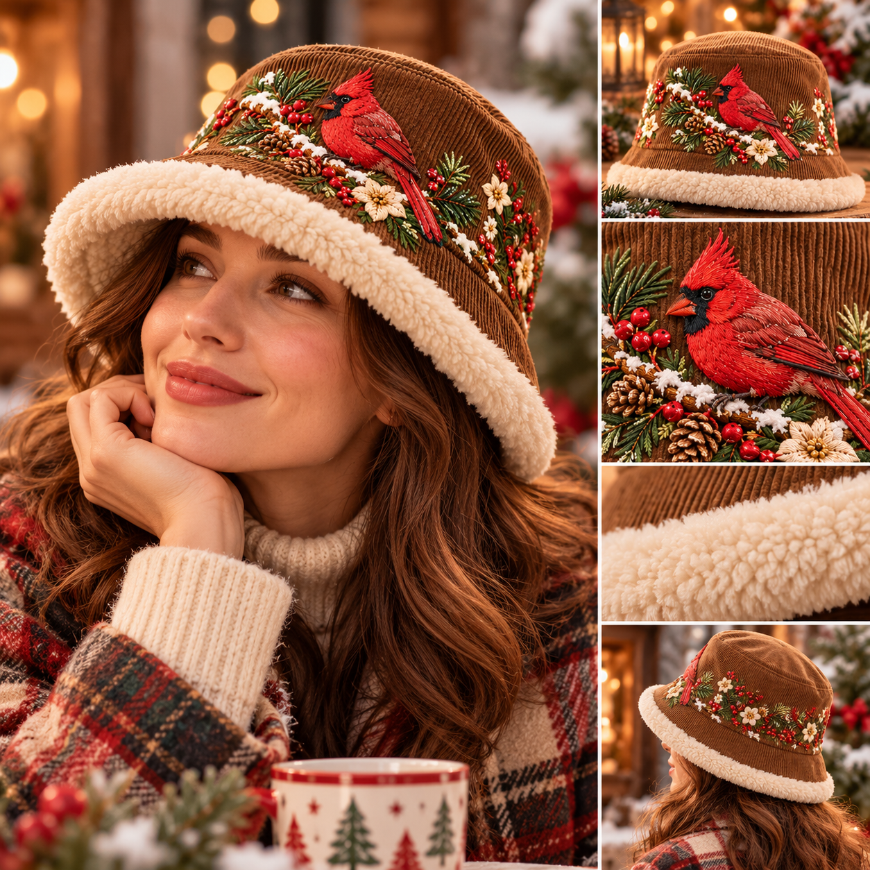 Vintage Embroidered Winter Bucket Hat Collection