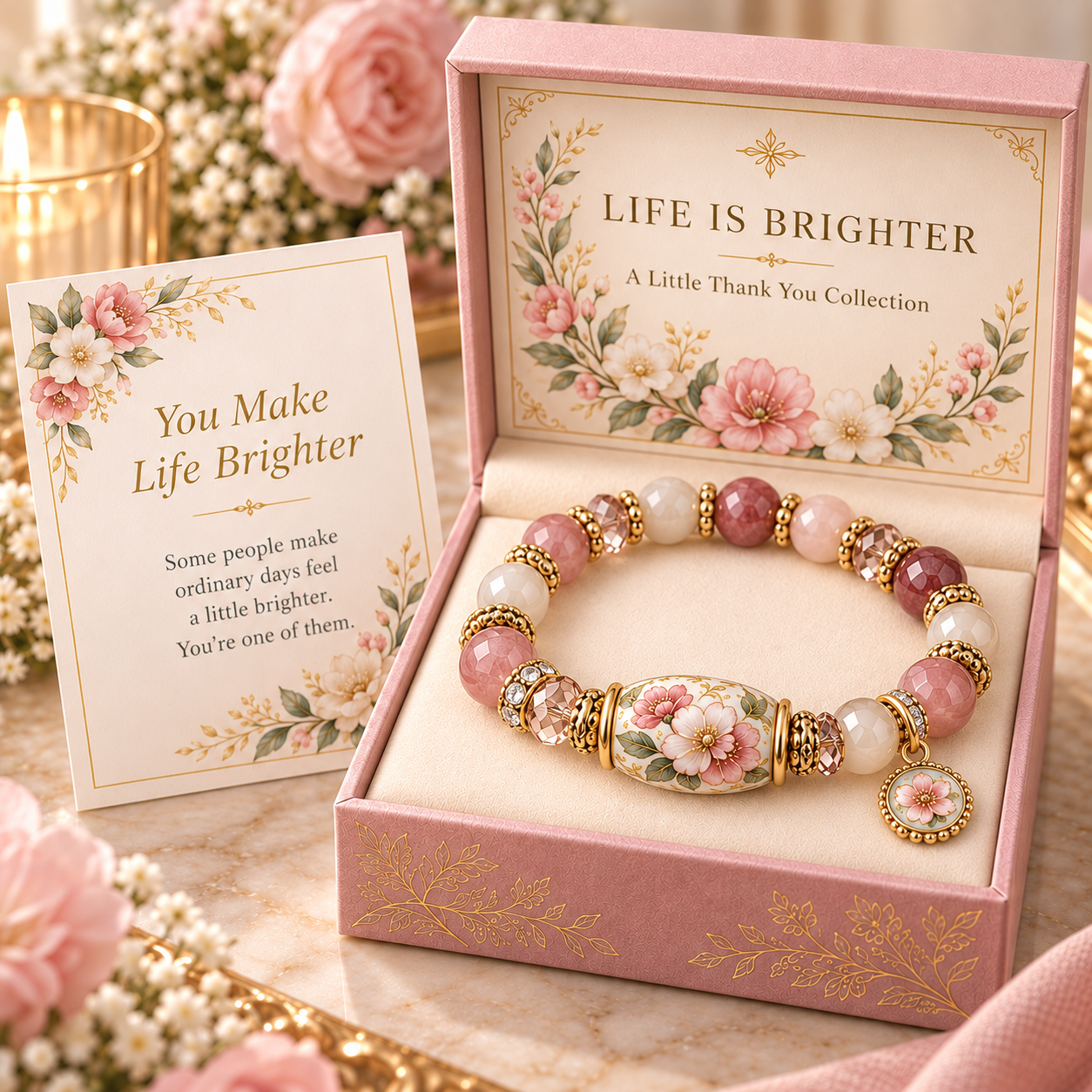 ❤️ A Little Thank You – Natural Stone Keepsake Bracelet Collection