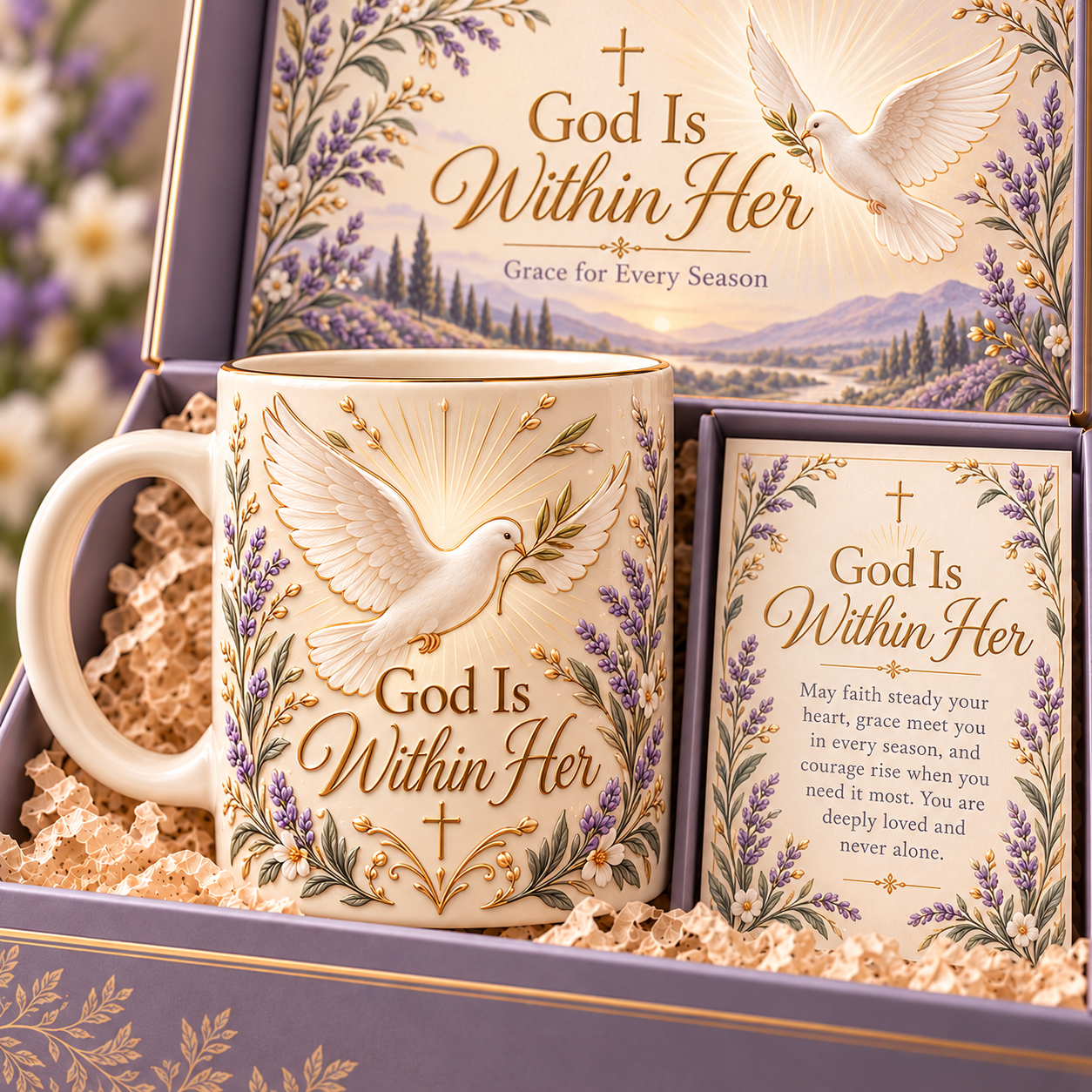 🤍 A Little Faith in Every Sip- Faith & Comfort Embossed Mug Collection