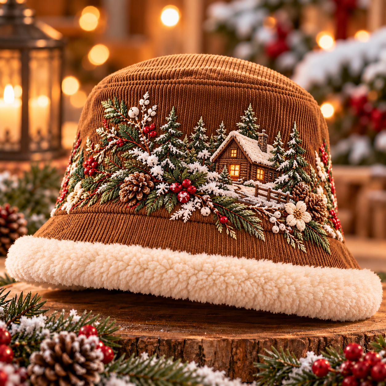 Vintage Embroidered Winter Bucket Hat Collection